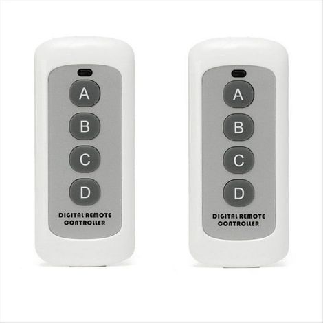 Télécommande Rf - 433 Mhz - Code D Apprentissage Ev1527 - Pour Porte Garage Volet Roulant Serrure Alarme - 2 Pièces (1/5)