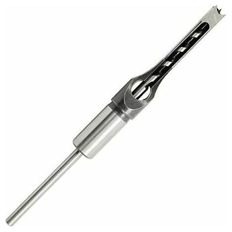 Broca de agujero cuadrado, broca de mortaja HSS, para carpintería - 8 mm (5/16") (1/4)