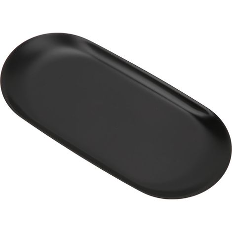 Plateau de rangement pour bougies parfumées en acier inoxydable 430, grande capacité, noir (1/5)