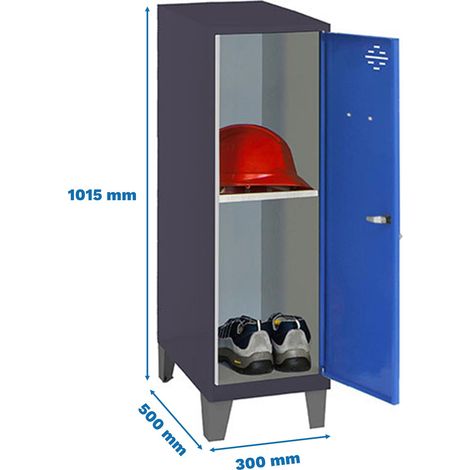 Simonrack armadietto blu in metallo con serratura a cilindro