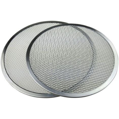 Ohjijinn 2 Grilles de Cuisson à Pizza en Aluminium Perforé - 31cm de Diamètre (1/4)