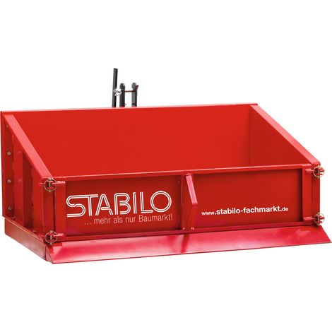 Dema – Benne agricole 3 points Basic 150 – Dispositif de bascule sécurisé – Charge max 300 kg – Capacité 0,30 m³ – Acier renforcé
