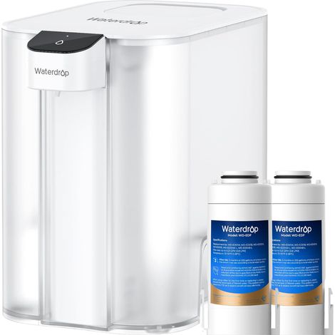 Waterdrop Carafe Filtrante Électrique Instantanée Avec Filtre de 3 Mois – Bundle avec 3 Filtres, Système de Filtration d'eau de Comptoir de 6 L, Réduit le Chlore, le Plomb, le Mercure, Réduit les PFAS (1/5)