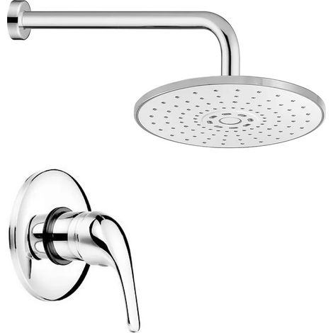 Set doccia a incasso in ottone cromato con braccio e soffione in ABS Fast (1/5)
