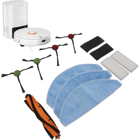 Kit di ricambi per robot aspirapolvere Lydsto G2 con spazzola principale, spazzole laterali, filtri e panno per la pulizia. (1/4)
