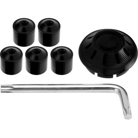 6 jantes enjoliveurs latéraux de roue pour Piaggio Vespa GTS GTV 250 300 2017-2020, noir, jeu de 6 (1/5)