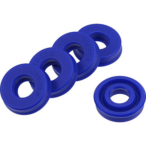 5 Pcs Joints Radiaux UN, Joints d'Étanchéité PU pour Vérins Hydrauliques (Bleu, 10 mm ID x 22 mm OD x 6 mm de Largeur) (1/5)