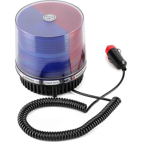 12-24V Rundum-Warnleuchte mit Blitzlicht, 9 Modi, 26 SMD-LEDs für die Dachbeleuchtung mit Magnetfuß
