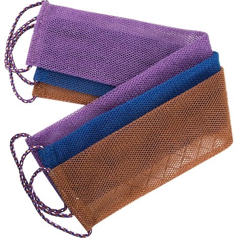 Lot de 3 serviettes de bain exfoliantes pour le dos (1/5)
