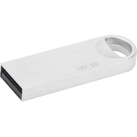 MAIKOU Clé USB Mini en Alliage d'Aluminium Portable et Design, USB 2.0, 64 Go, Argenté