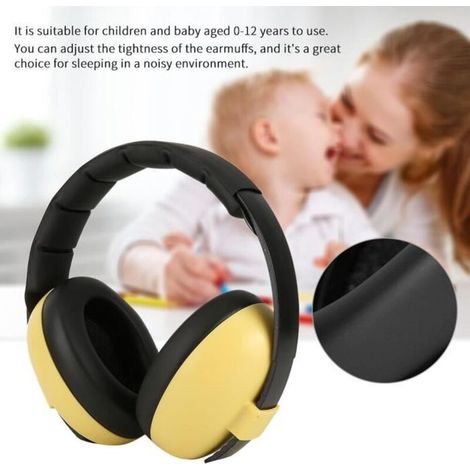Bardusch-Casque anti-bruit bébé - - Jaune - Réduction de 22 db - Confortable et sûr (1/4)
