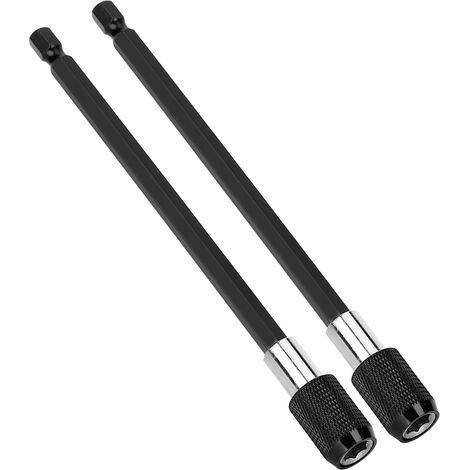 2 embouts tournevis à dégagement rapide pour perceuse électrique, tige d'extension autobloquante 150mm, hexagonale (1/5)