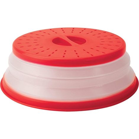 1 Couvercle Micro-Onde Pliable, Protection Anti-éclaboussures TPR PP, Orifices Ventilation, Pour Assiettes Bols Cuisine (1/5)