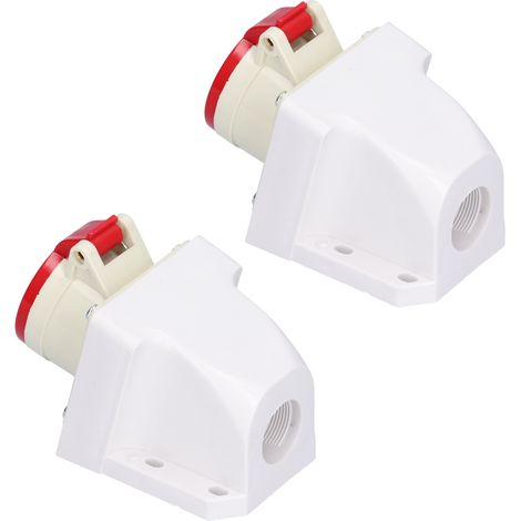 2 prises secteur industriel 4 broches 3 phases fixe connecteur aviation 380V-415V 16A 3P+E IP44 (1/5)