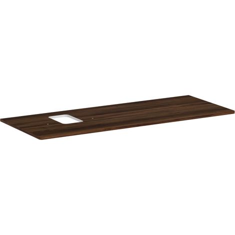 Konsole Xelu Q 1360x550mm m Auss links nussbaum dunkel (1/3)