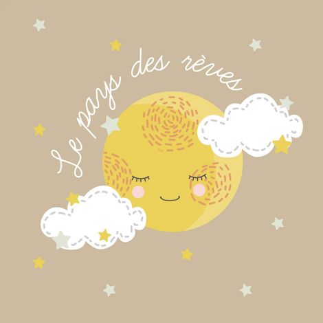 Tableau sur toile lune 30x30 cm - Impression sur Toile Murale Décorative - Image imprimée en HD sur Toile - Toile sur Châssis en Bois FSC - Fabriqué en France (1/4)