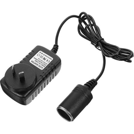 Kfz-Zigarettenanzünder-Spannungswandler 100-240V auf 12V (AU-Stecker)-8.5X6cm-Black (1/3)