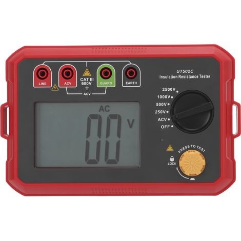 Testeur de résistance d'isolement UT502C, détecteur de fuites de circuit numérique, outil de test d'équipements électriques (1/5)