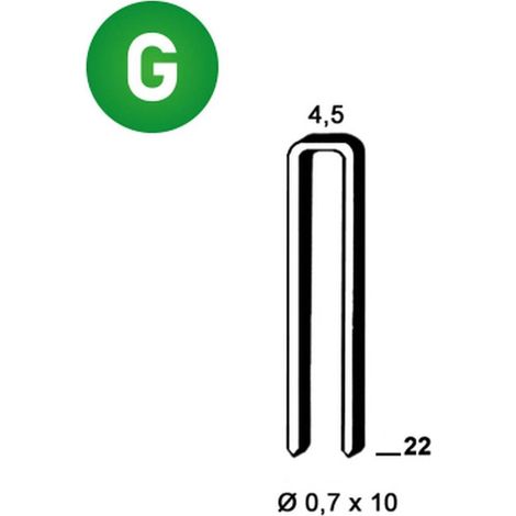 10 000 Agrafes Galvanisées O-22 - 4.5x22x0.7x1 mm - D-Work (1/5)