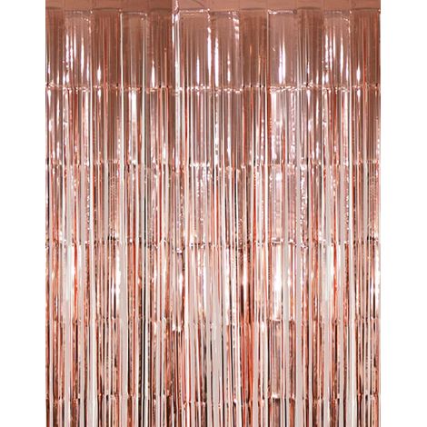 Rideau De Franges En Papier Métallique - 1 x 3 M - Décor De Fond Pour Fête Thème Or - 1 Pièce (1/5)