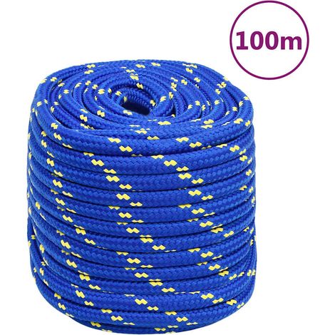 Corde marine tressée en polypropylène pour amarrage bleu 16 mm x 100 m - PANGIVO (1/5)
