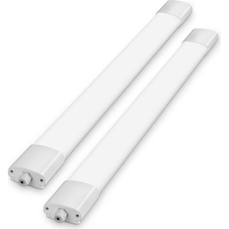 Oraymin Lot de 2 Réglette LED 150cm 45W 5000LM - Luminaire Étanche IP65 pour Garage, Atelier et Cave - Blanc Neutre 4000K - Tube LED Haute Luminosité - Éclairage Industriel et Domestique (1/5)