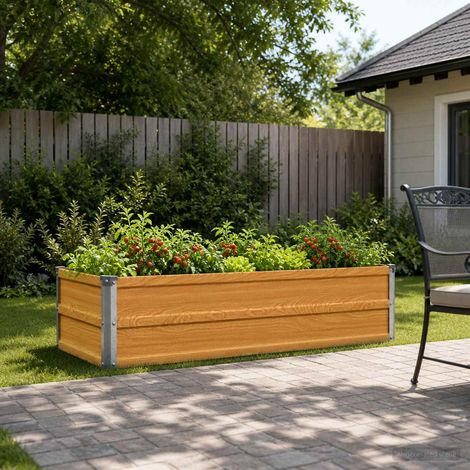 vidaXL Cama de Jardín Elevada Natural 100 x 40 x 24 cm (1/5)