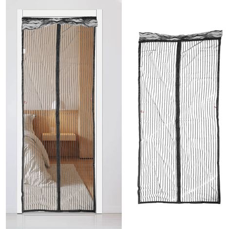Rideau de porte anti-moustiques, rideau de porte magnétique auto-adhésif, rideau anti-poussière pour la maison, moustiquaire de porte à fixation auto-agrippante sans perçage, rideau de porte anti-inse (1/5)