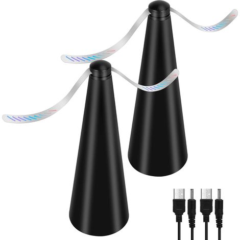 Fly Fan, Set of 2 Anti-Mosquito Repellent without Using Chemicals, Keeps Flies and Insects Away from Food, for Camping Dining Room Garden