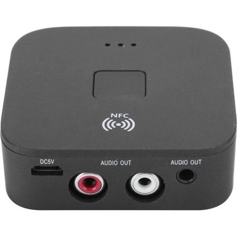 VBESTLIFE 3.5mm Jack AUX Wireless Adapter Récepteur Bluetooth RCA 3.5mm Jack AUX Adaptateur sans fil Outil de récepteur audio pour (1/4)