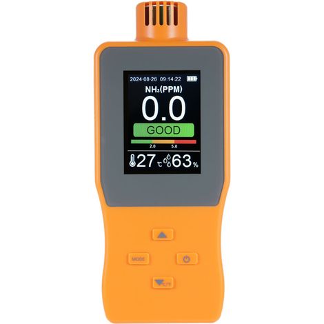Eosnow Portable Ammonia Gas Detector 0-100 ppm Digital NH³ Tester with LCD Screen, Temperature (℉/℃) Display, Humidity Monitor for Poultry Farms (1/5)