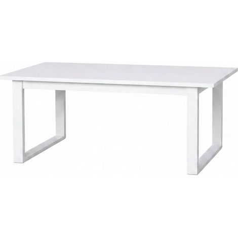 Tavolo da Pranzo Moderno Bianco Metallo Soggiorno Cucina 160x91x76 cm