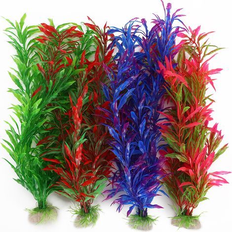 Belles plantes artificielles d'aquarium, plante d'eau d'aquarium, ornement d'herbe, décor en plastique (1/5)