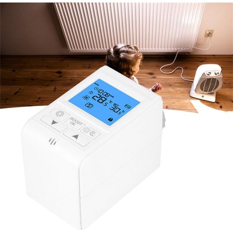 Vanne thermostatique intelligente pour le chauffage de l'eau avec contrôle de la température, compatible avec le hub Tuya Gateway pour systèmes Zigbee. (1/5)
