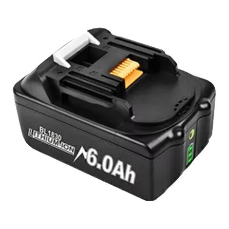 Batería recargable, capacidad de 6000 mAh, voltaje de 18 V, compatibilidad versátil, 1 batería. (1/2)