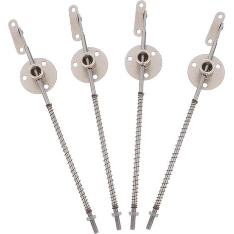 4 Pièces Wardrobe Cabinet Door Support Rod With Spring Iron Buffer Type Pull Rod For Lid And Furniture Door Lift Metal Hardware For Kitchen And Closet
