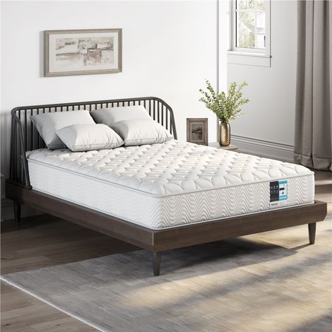 Homevive Colchón Núcleo de Muelles Ensacados，Soporte de 7 Zonas，Multicapa，Tejido Transpirable，Firmeza Media H3，Altura 23 cm，160 x 200cm，Blanco (1/5)