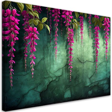 Tableau sur toile Tableau sur toile Suspension de fleurs 100x70 (1/5)