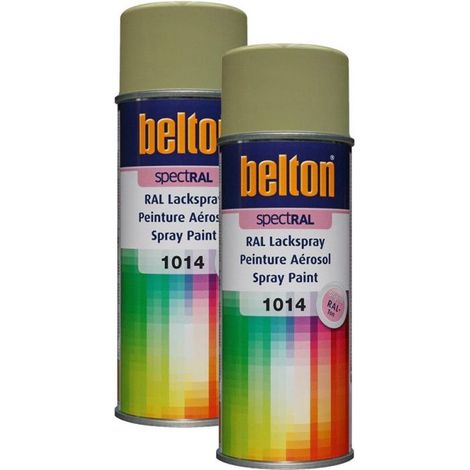 Lot de 2 bombes de peinture Belton Spectral RAL1014 Ivoire 400ml