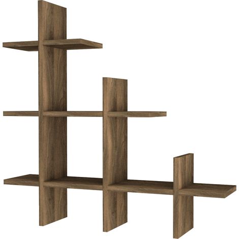 Mensola da parete, mensola portaoggetti Shelf Noce (1/5)