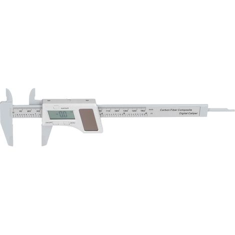 Solarbetriebener digitaler Messschieber 0-150 mm aus Kunststoff, elektronisches Mini-Messgerät für Schmuck und Antiquitäten, digitales Lineal (Batterie nicht enthalten) (1/5)
