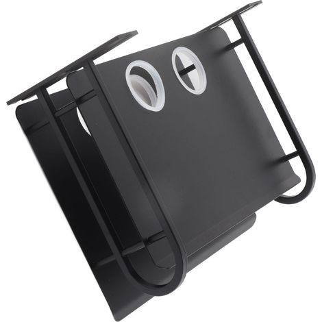 Support mural réglable double niveau pour routeur, décodeur TV, lecteur DVD, console de jeux et télécommandes, rangement et organisation. (1/5)
