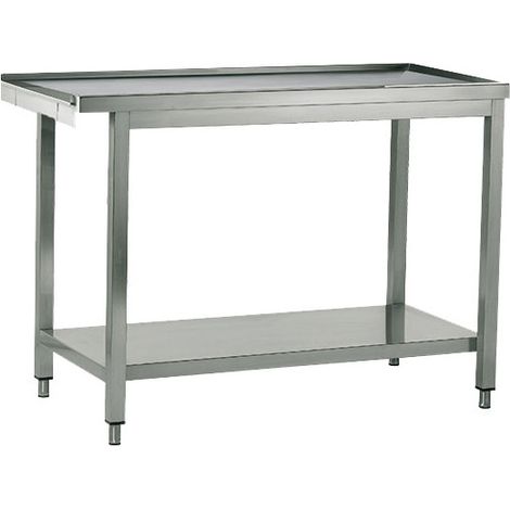 Table d'entrée ou de sortie pour lave-vaisselles à capot, l 1500 mm 1500x590x870 mm - VIRTUS