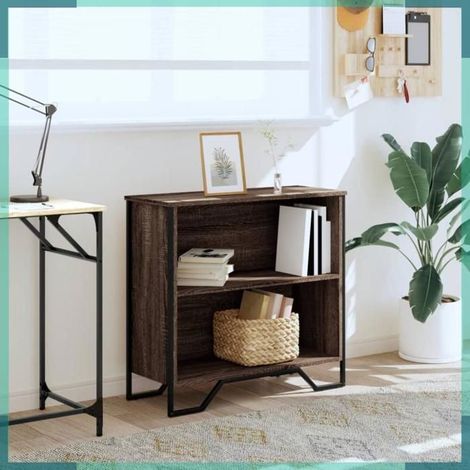 848623 Bibliothèque chêne marron 80x31x74,5 cm bois d'ingénierie (1/5)