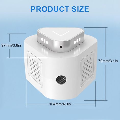 Repellente per roditori a ultrasuoni per interni/esterni con 9 lampeggi per garage, camper, bianco, ALTRO (1/3)
