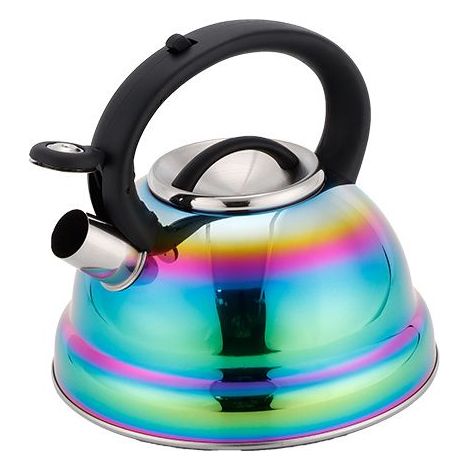 Bouilloire Sifflante 3L Arc-en-ciel – Acier Inoxydable Gaz Induction (1/3)