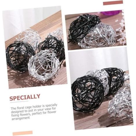 2 Pièces Grille Fixe Pour Arrangement De Fleurs Vases Pour La Décoration Vases Ronds Pour Fleurs Outils Bouquet Cage Florale Fournit (1/4)