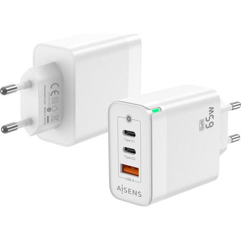 Cargador de Pared Aisens ASCH-65W3P007-W Blanco 65 W (1/4)