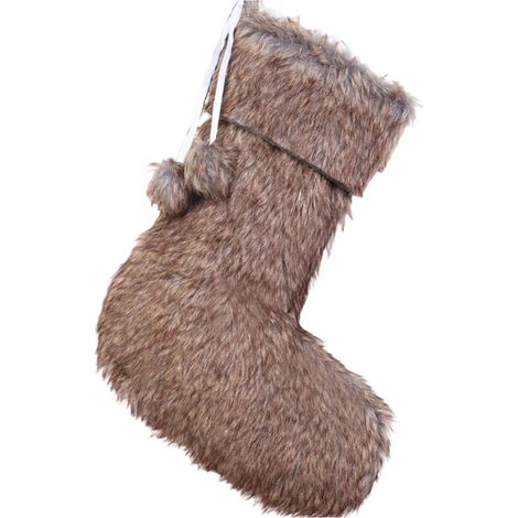 Calza di Natale, sacchetto regalo per le feste, pelliccia sintetica - Modello 6