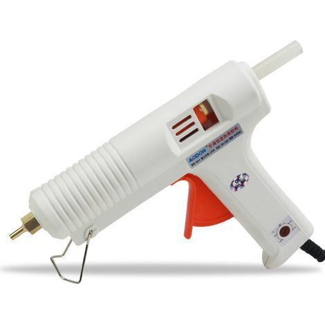 pistolet à colle chaude100-240V 120W pistolet à colle thermofusible température constante réglable blanc (1/5)